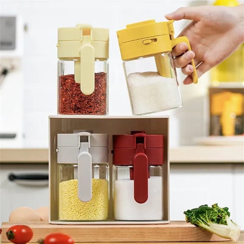 Small Seasoning Jars With Lids And Spoons Measuring Spoon