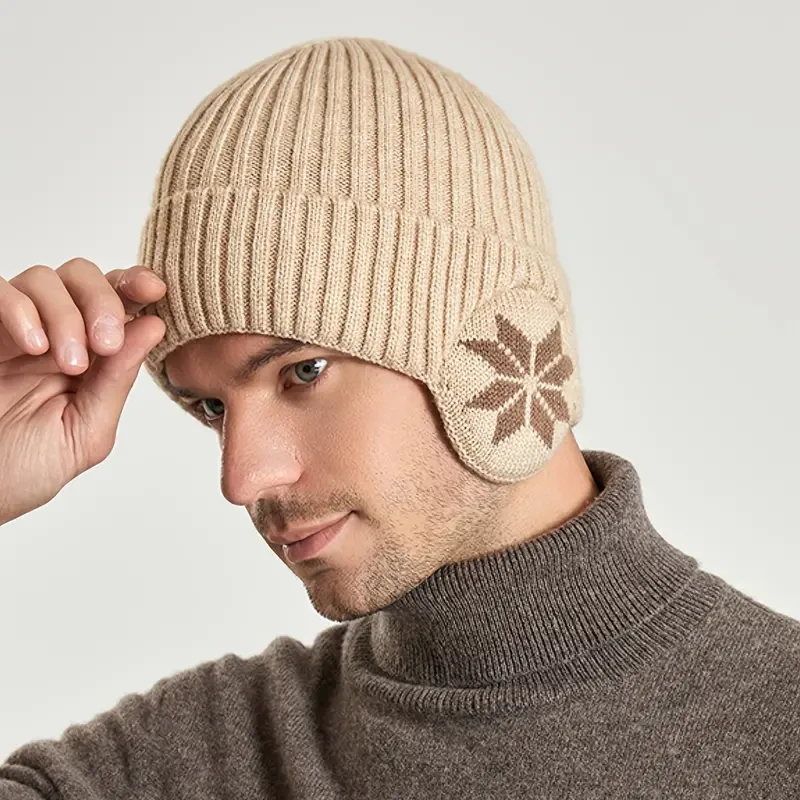 Mens Thermal Knit Beanie Hat