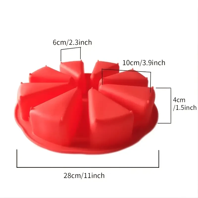 8-Cavity Silicone Triangle Cake Mold