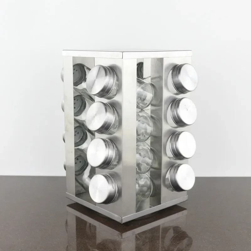 Stainless Steel Kitchen Jar Seasoning Bottle Storage Box