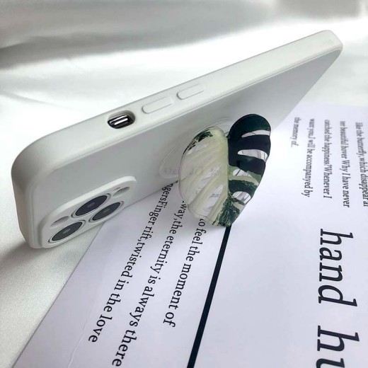 Cute Green Leaves Smartphone Holder Finger Stand Support For Phone Handband