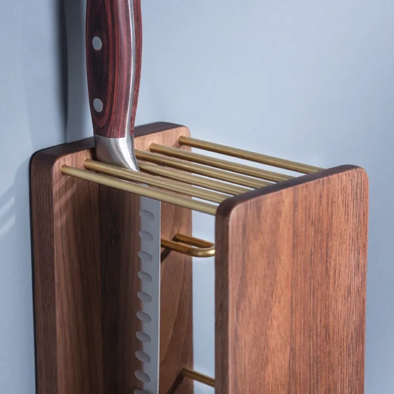 Kitchen Knife Rack Wall-Mounted Vertical Dual-Purpose