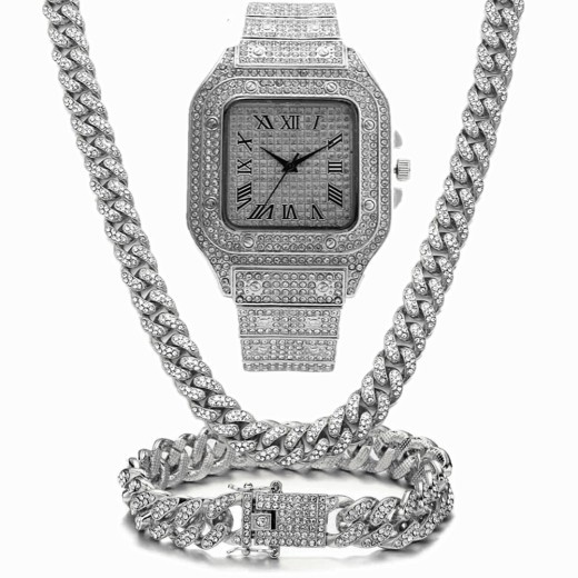 Roman Grain Graduation Quartz Watch Set 3pcs