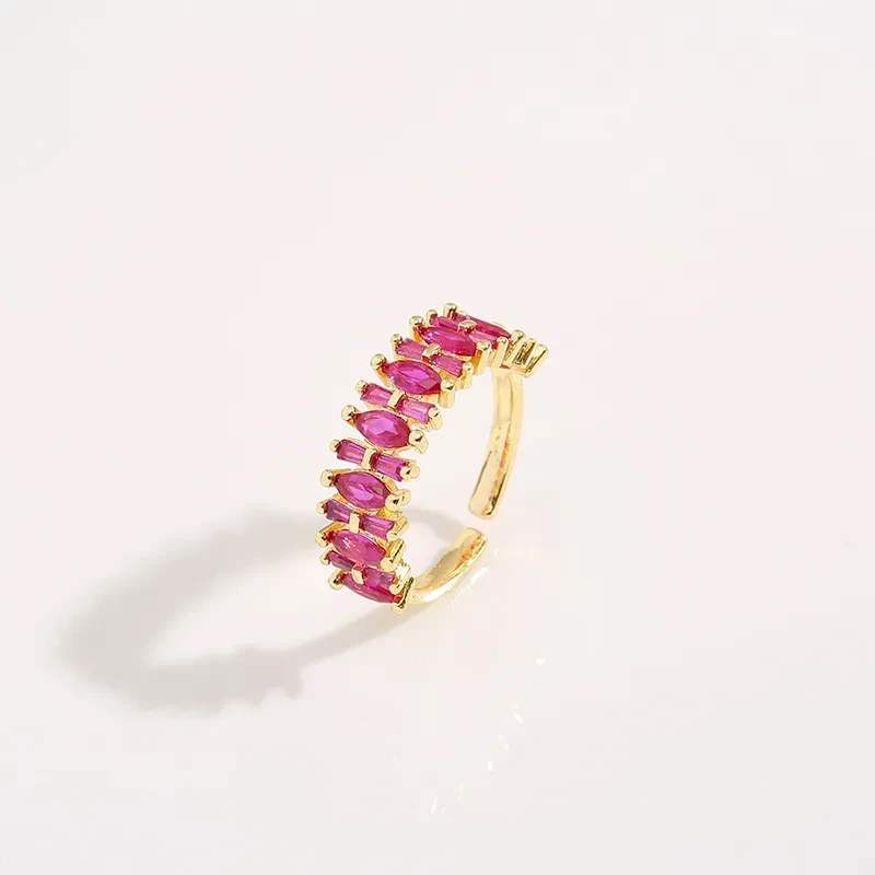 Radiant Spectrum Adjustable Gemstone Ring