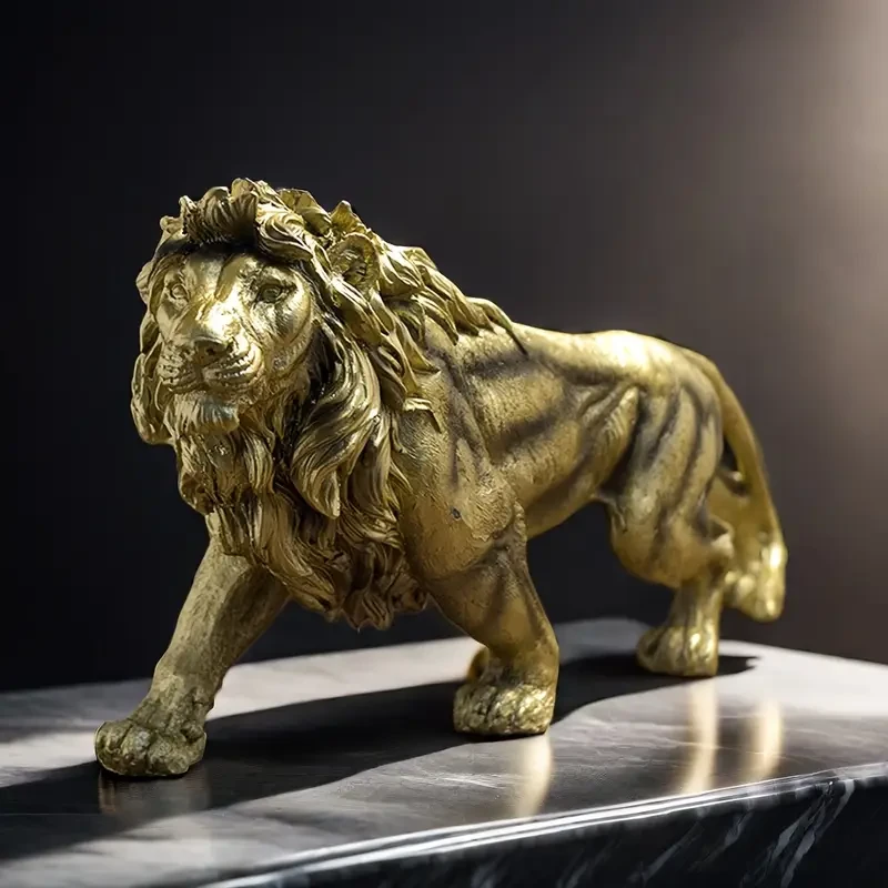 1pc, Majestic Lion Sculpture Statue