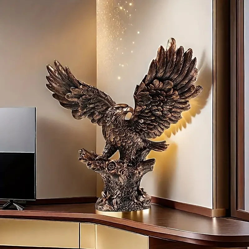 Majestic Resin Eagle Sculpture - Nordic Modern Home Decor