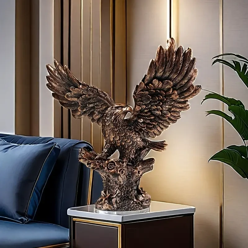 Majestic Resin Eagle Sculpture - Nordic Modern Home Decor