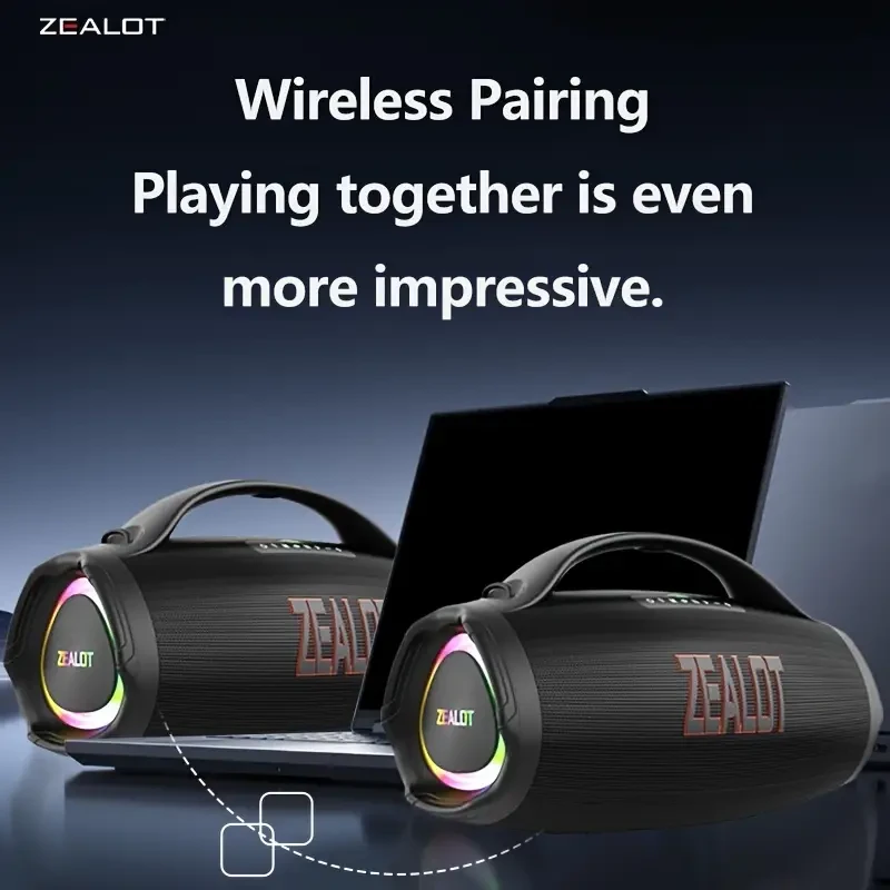 ZEALOT S98 160W Wireless Speaker - Waterproof Outdoor Portable Subwoofer
