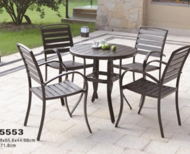 Outdoor Round table and chair set 5Pcs