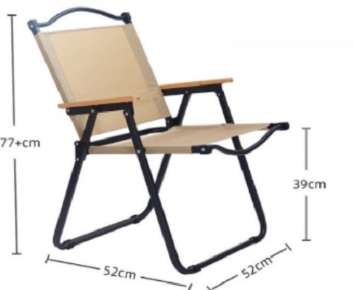 Top wood foldable camping chair