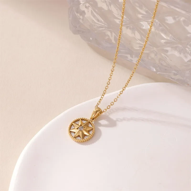 Lucky Compass Necklace Jewelry For Women