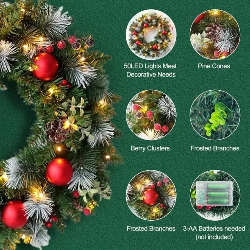 Christmas Wreath Door Garland
