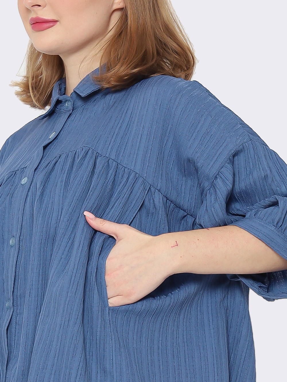 NUMOM_ ARA - Crinkle Maternity Nursing Shirt Ladycrush