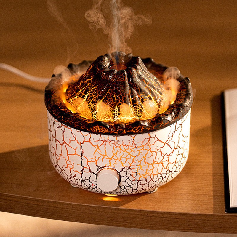 New Creative Volcano Humidifier Aromatherapy Machine Spray Jellyfish Air Flame Humidifier Diffuser