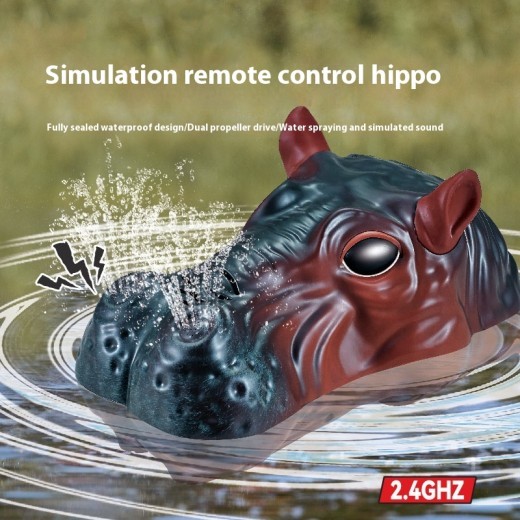 Remote Control Hippo Water Spray Animal Remote-control Ship Water Toy Boat Model