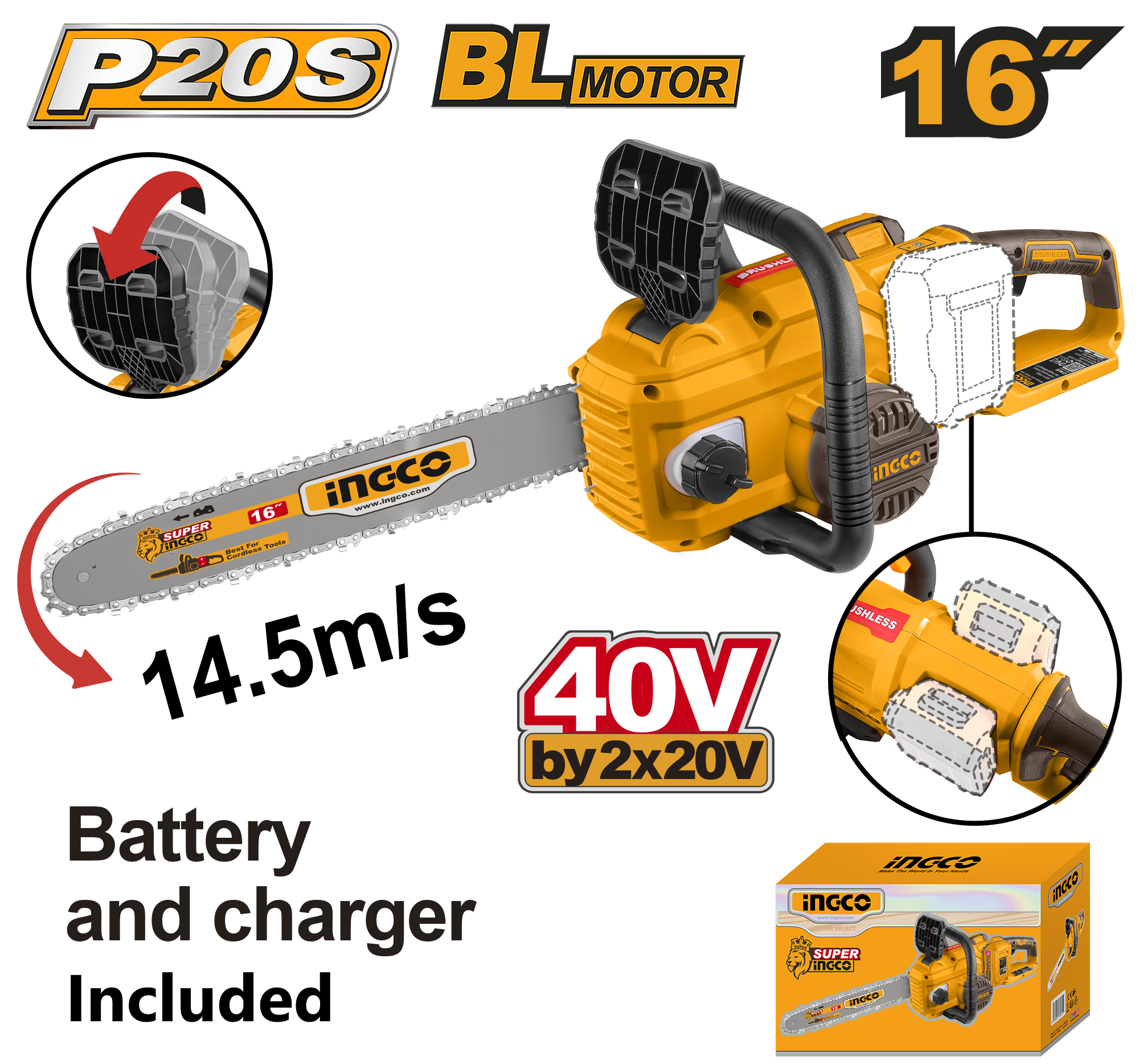 Chain Saw Cordless 40V