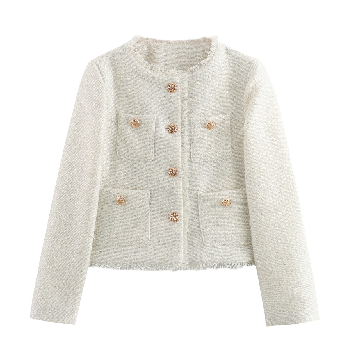 Wholesale Supply Woolen Long Sleeve Short Coat