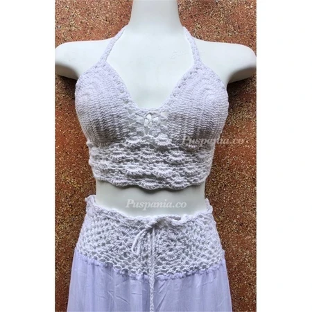 knitted bikini set summer clothing model knitted skirt