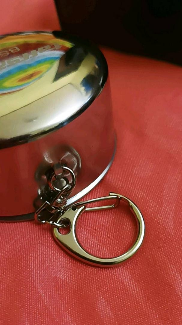 Stainless Steel Camping Folded Cup Keychain