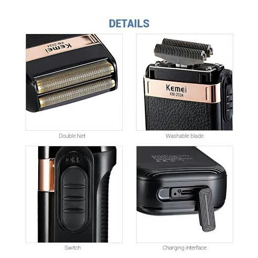 Kemei KM-2024 Shaver Waterproof Tool Shaver Beard