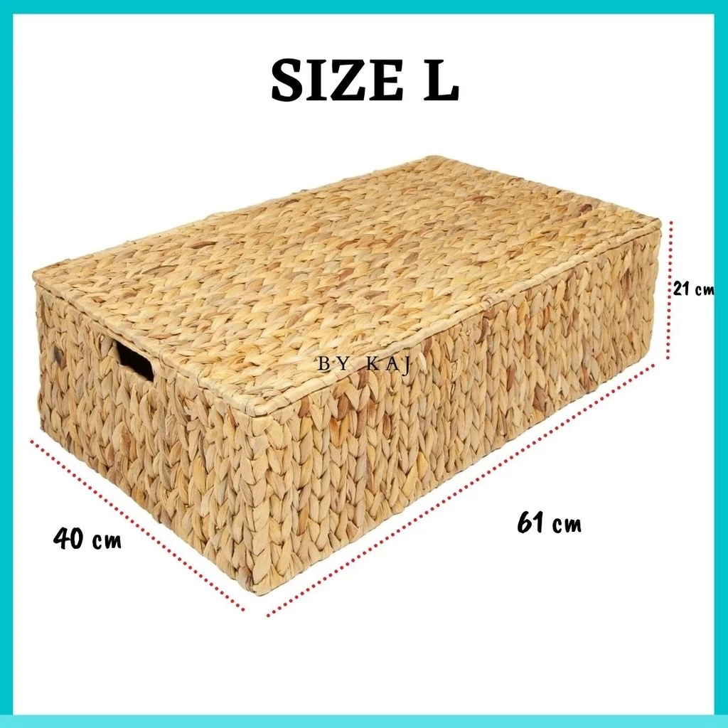 Multifunction Storage Box with Water Hyacinth Cover