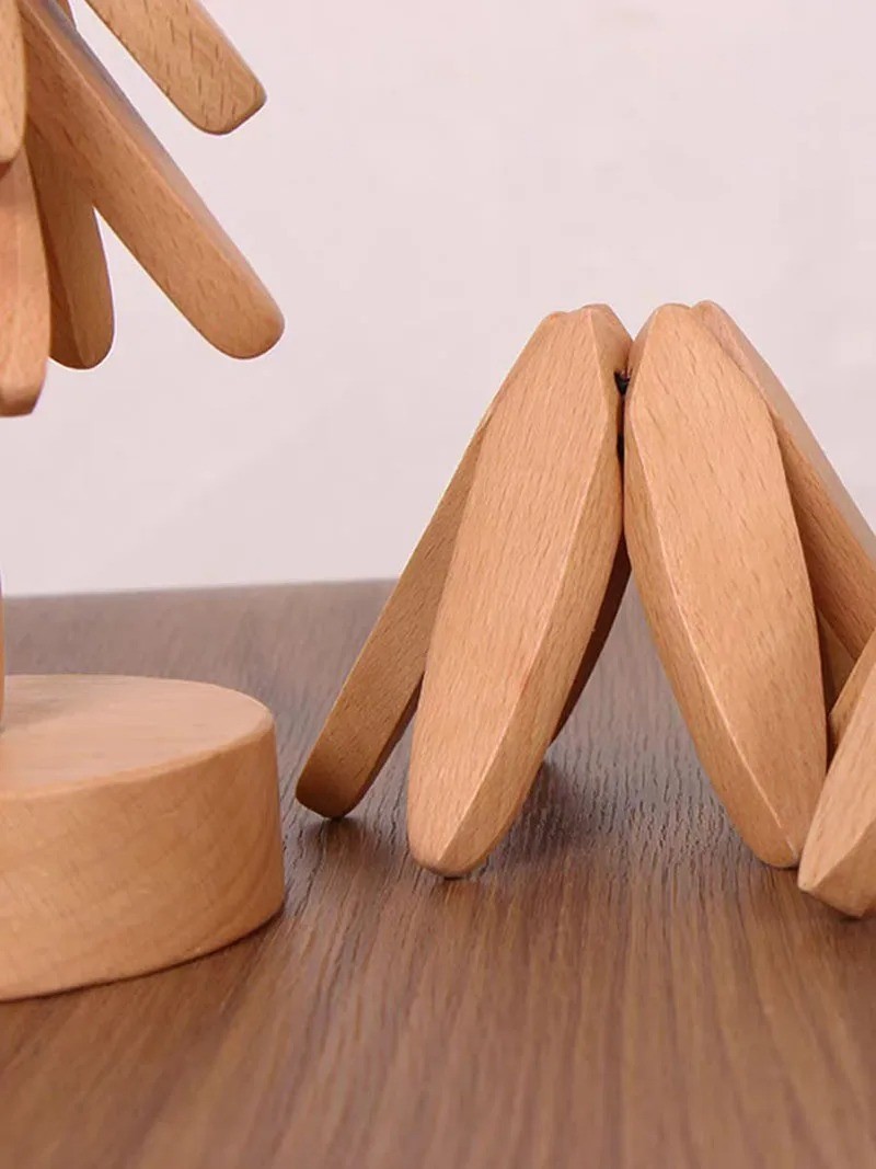 Artisanal Wooden Coasters Trivets Set
