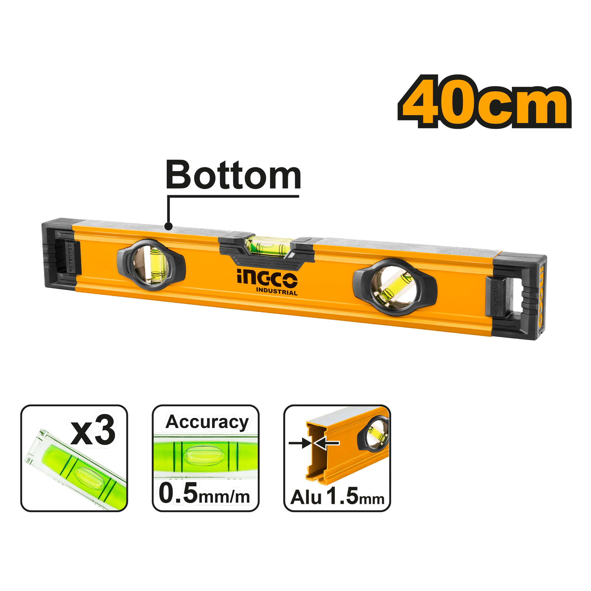 Spirit level measuring 40 cm