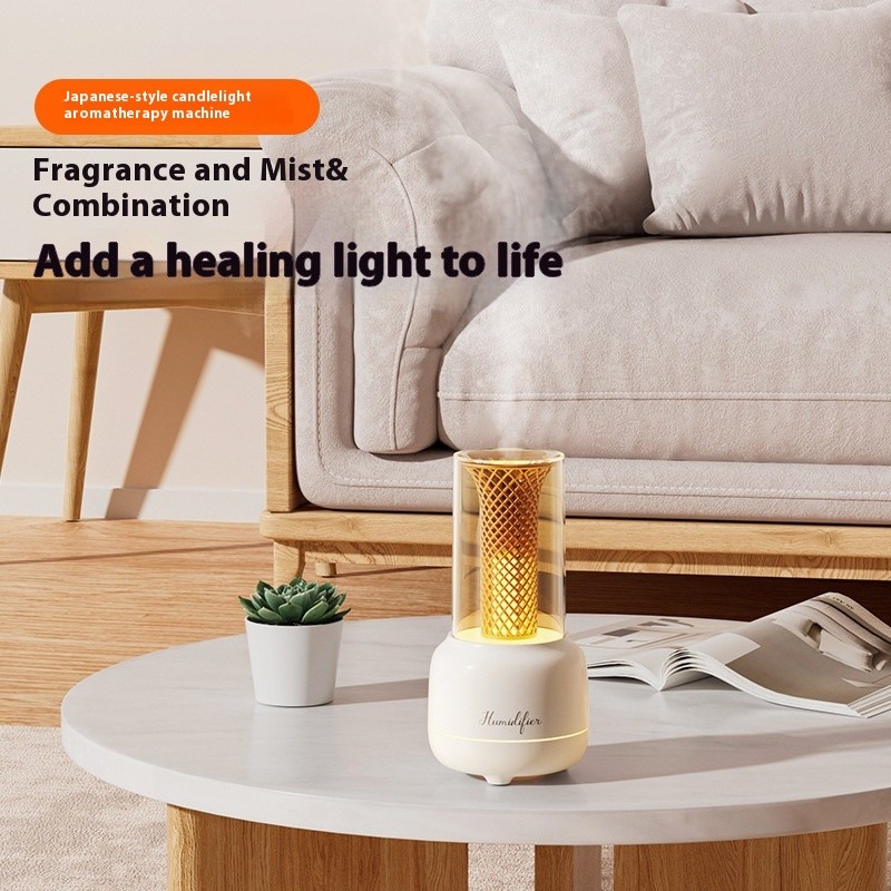 Candlelight Aroma Diffuser Color Light Humidifying USB Night Light