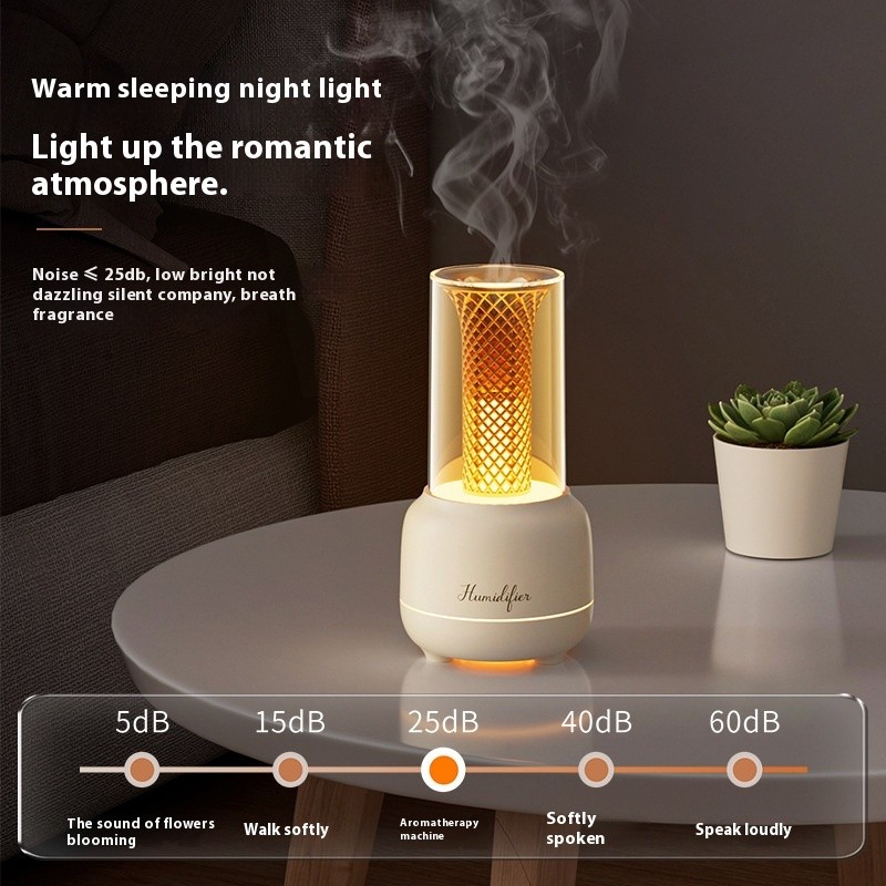 Candlelight Aroma Diffuser Color Light Humidifying USB Night Light