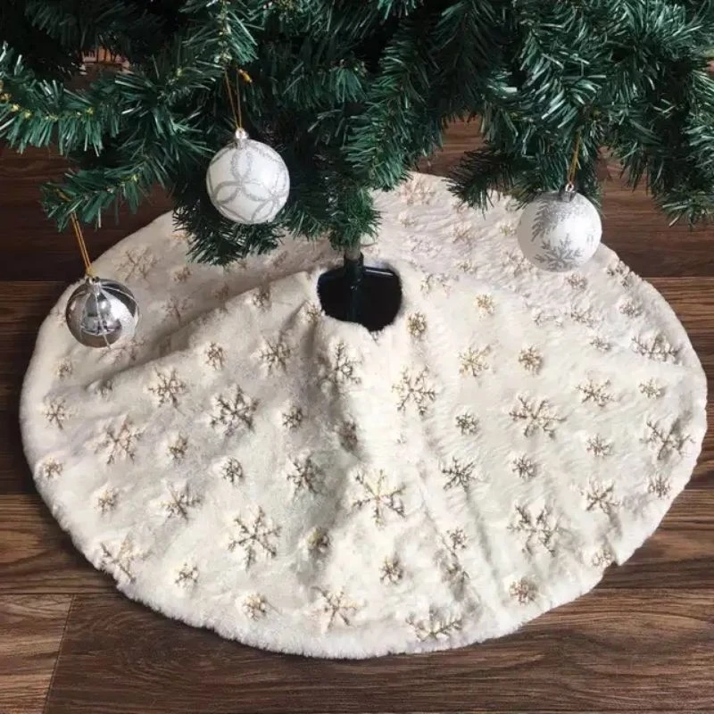 Snow Motif Christmas Tree Base / Christmas Tree Mat 90cm