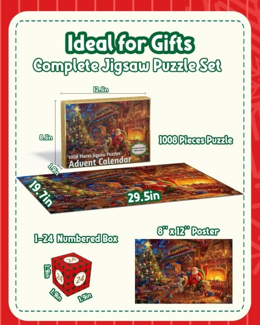 Christmas 24-day Countdown Scene Puzzle