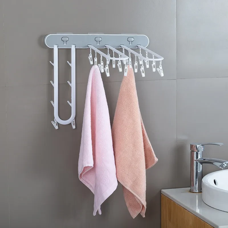 Clothes Hanger Non-perforated Wall-mounted Rotary Clothes Hanger