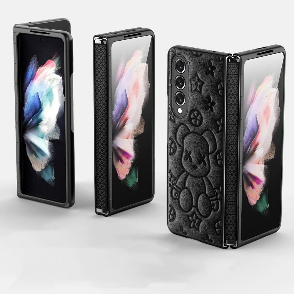 Bear Pattern Hinge Phone Case for Samsung Galaxy Z Fold Series