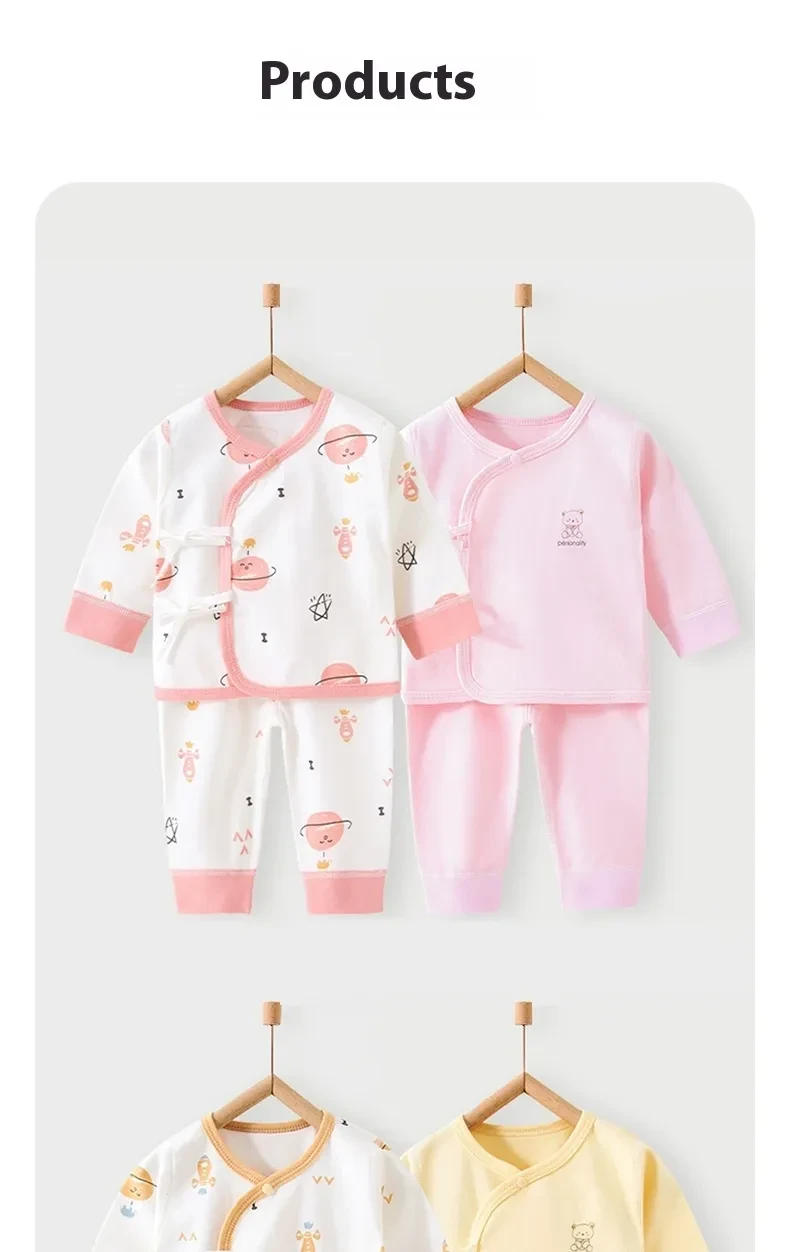 Newborn Clothes Class A Pure Cotton Baby Warm Pajamas