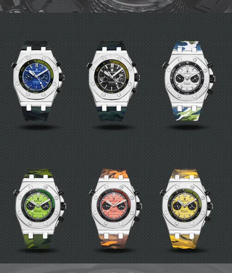 Mens Fashion Silicone Waterproof Automatic Mechanical Sports Watch