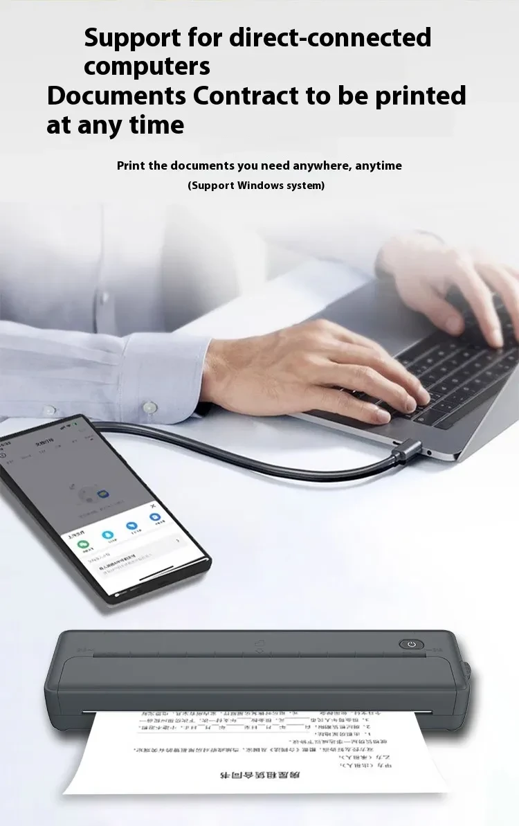 Cross-border A4 Printer Bluetooth Connection Wireless Mobile Phone Computer Office Home Portable Tattoo Printer