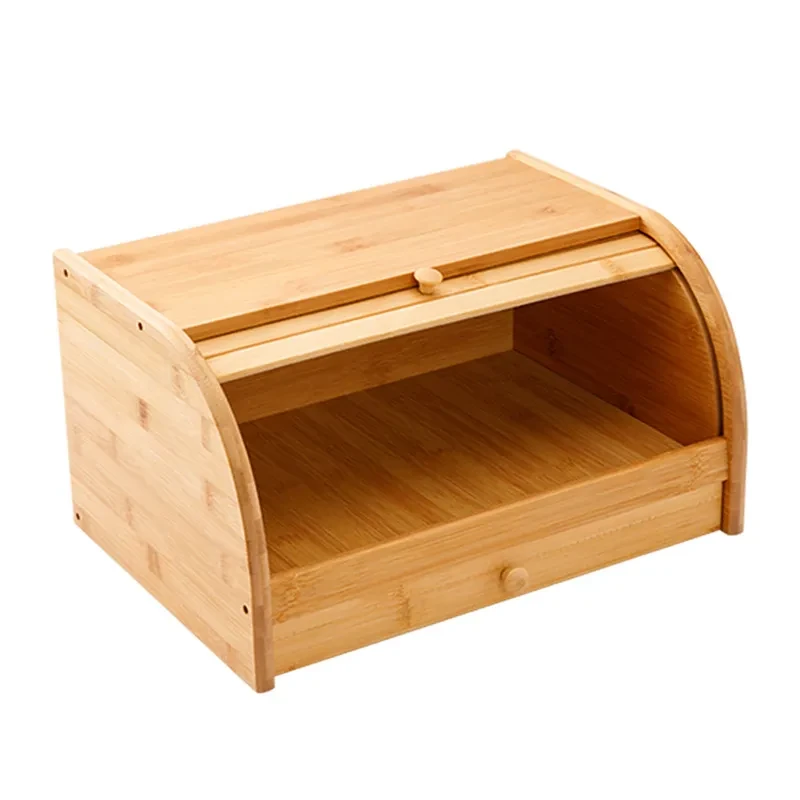Fashionable Kitchen Food Storage Box Bamboo Multifunctional