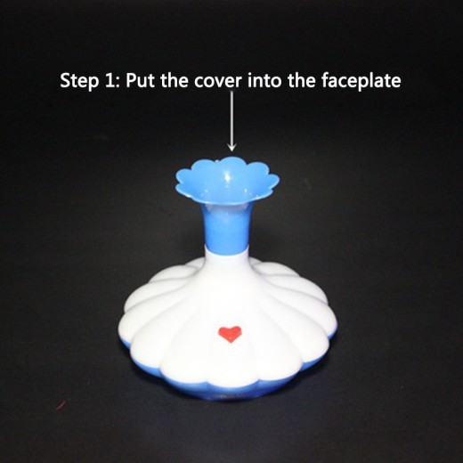 Pointed Rose Flower Vase Fiber Optic Flower