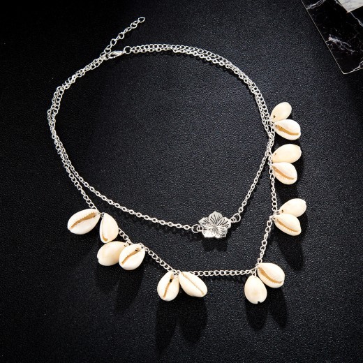 Alloy Flower Shell Necklace