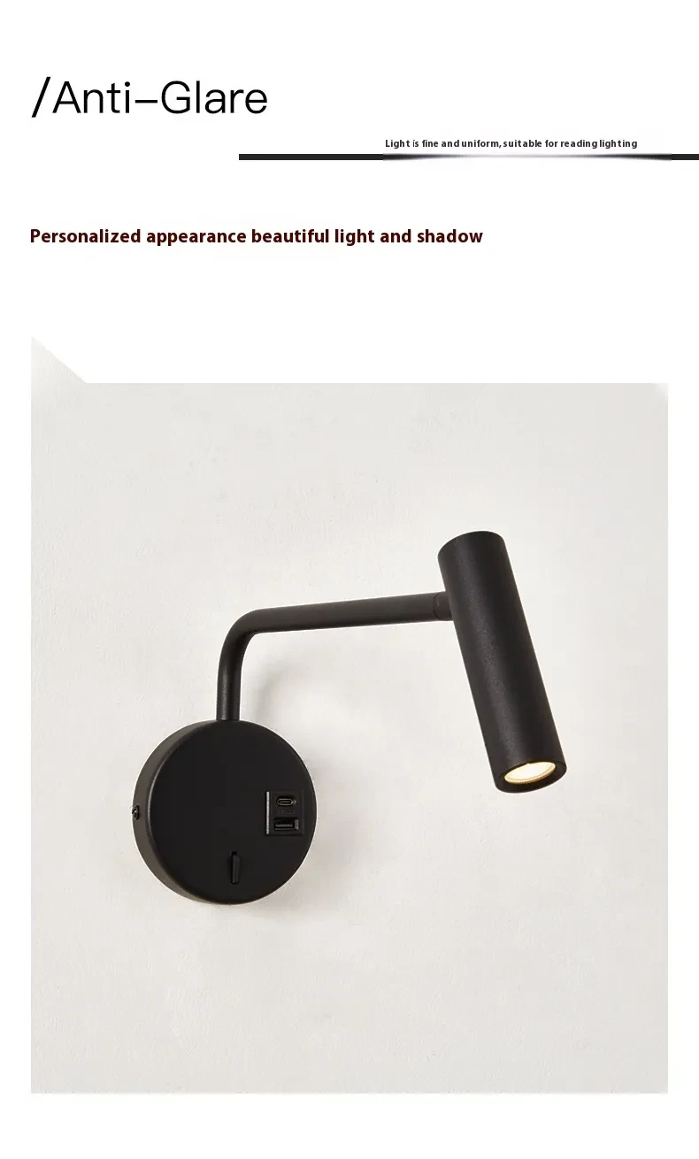 Reading Wall Lamp Bedside Minimalist Creative Wall Lamp