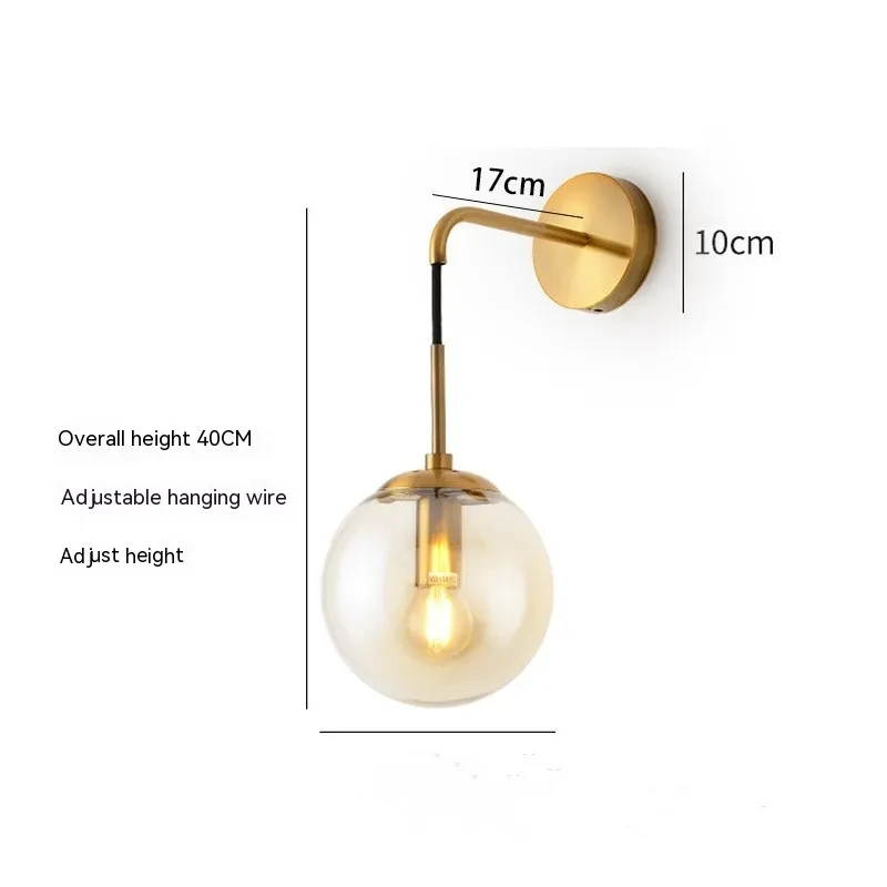 Nordic Glass Wall Lamp Living Room