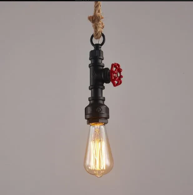 Water Pipe Hemp Rope Decoration Wrought Iron Retro