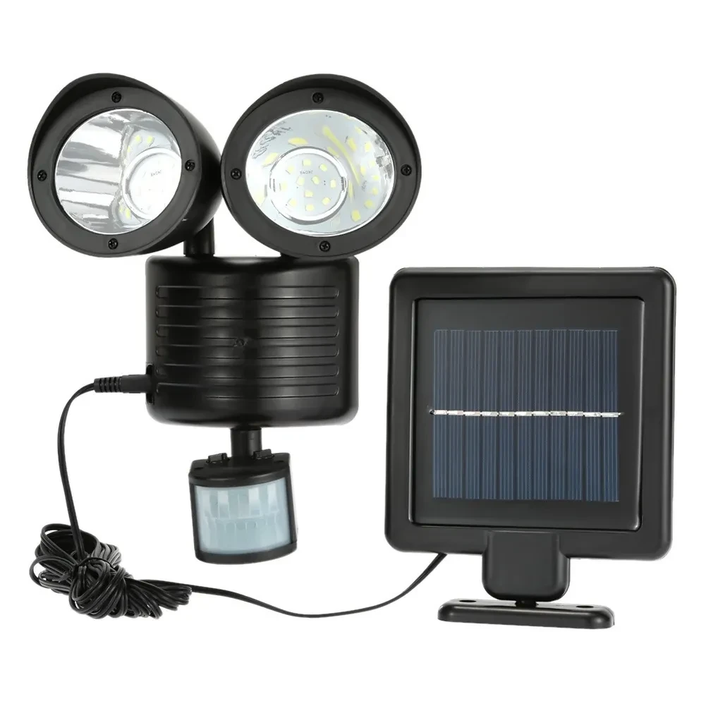 Solar Human Body Sensor Light Double Head Outdoor