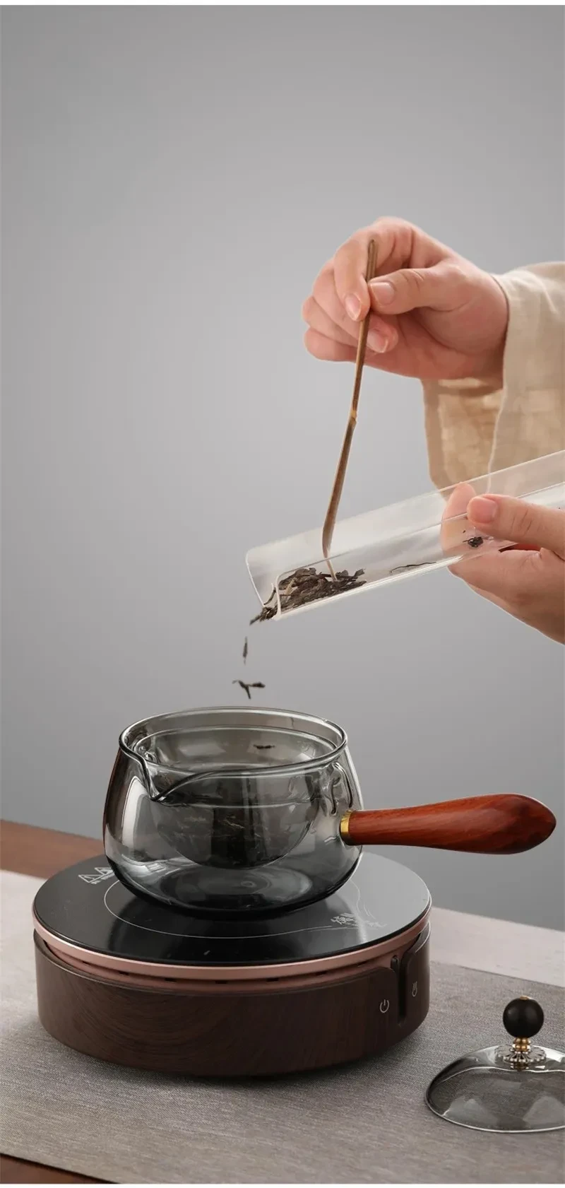 Rotary Heat-resistant Glass Teapot Lazy Tea Making
