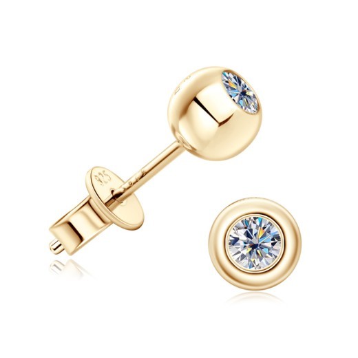 Amazon Foreign Trade Small And Personalized Water Bubble Moissanite Ear Studs