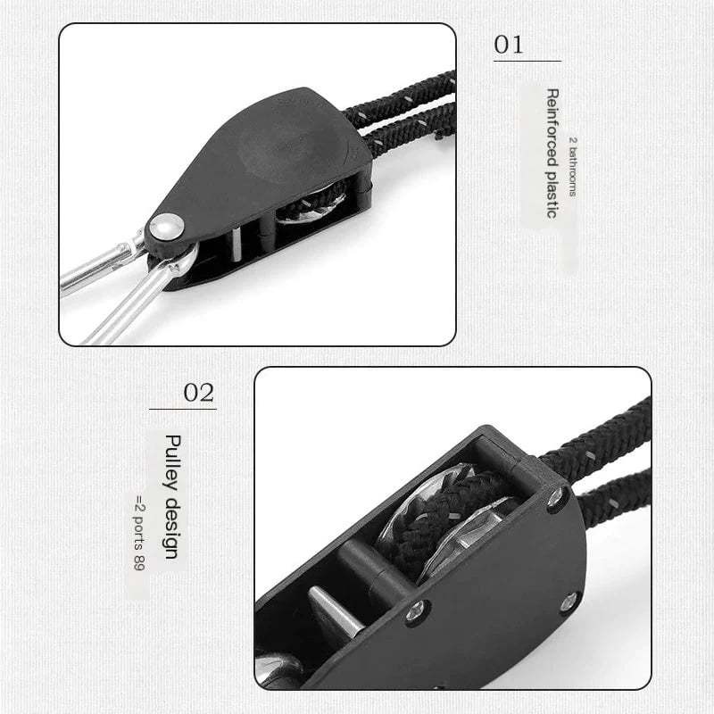 Portable Adjustable Fix Camping Rope 2 Pcs