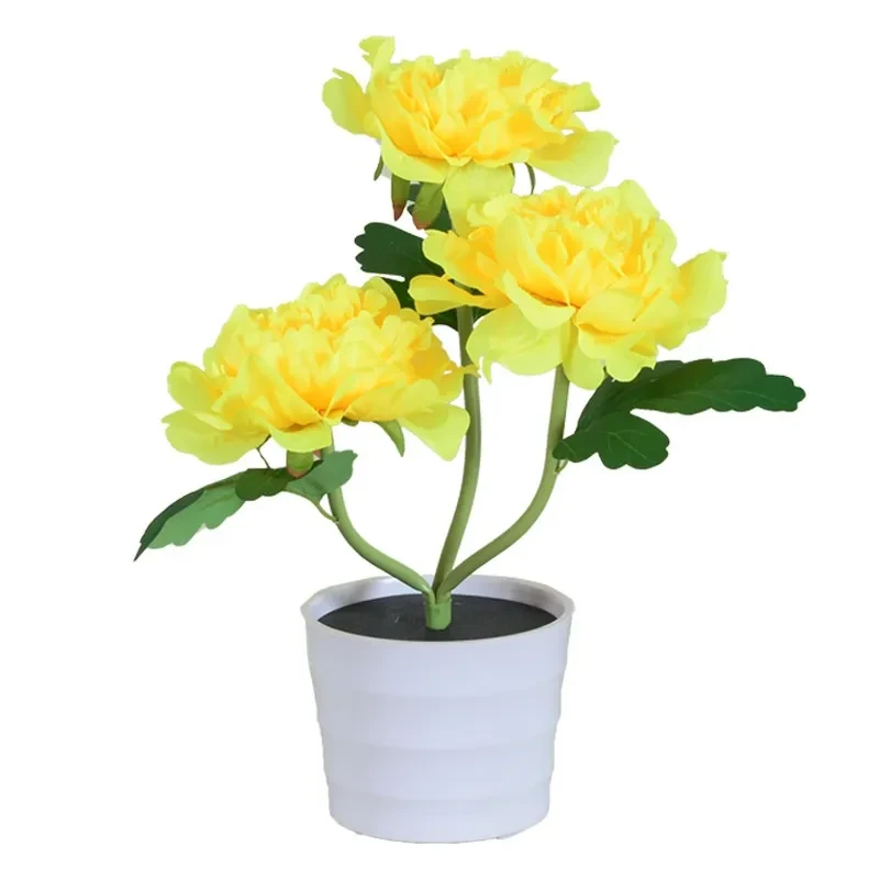 Simulated Peony Pot Planting Lamp