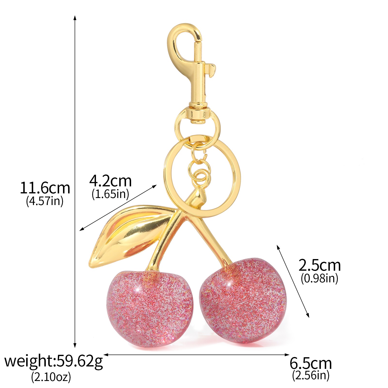 Fashion Delicious Red Cherry Keychain