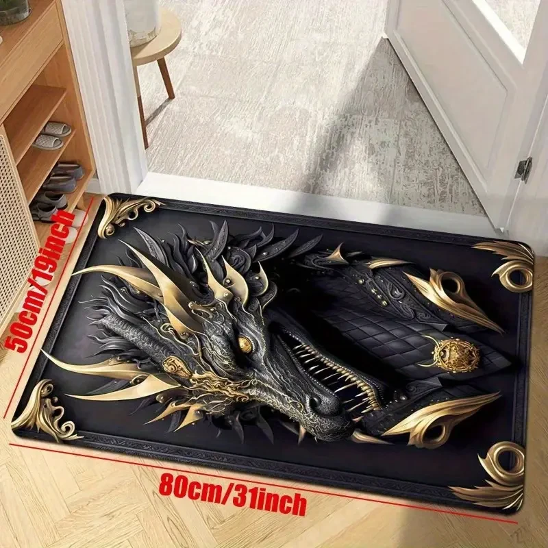 Elegant Dragon Print Area Rug