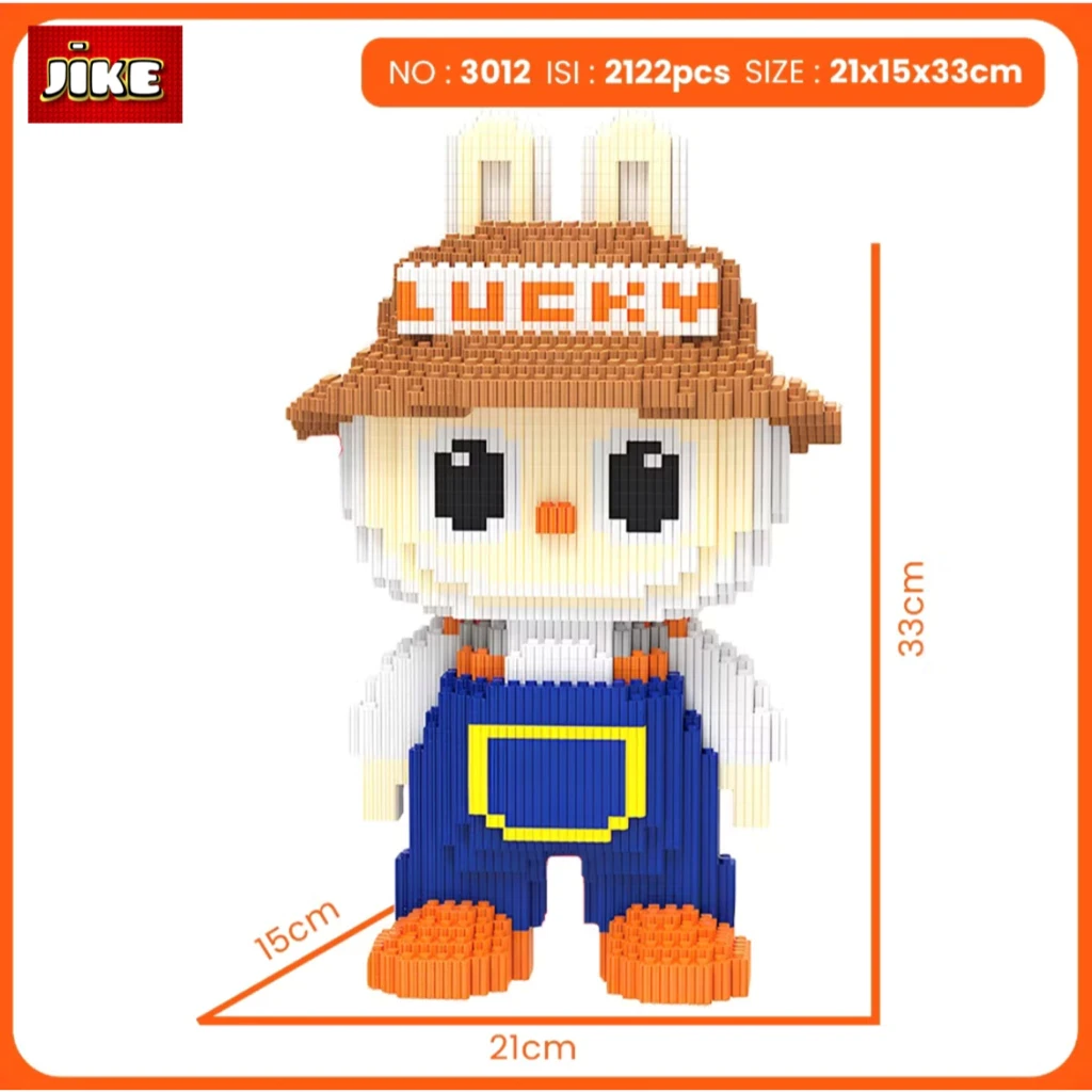 Jike Nano Blocks Medium Pumpkin Series 3D Model, Toy Block Stacking Pumpkin, DIY Construction Block